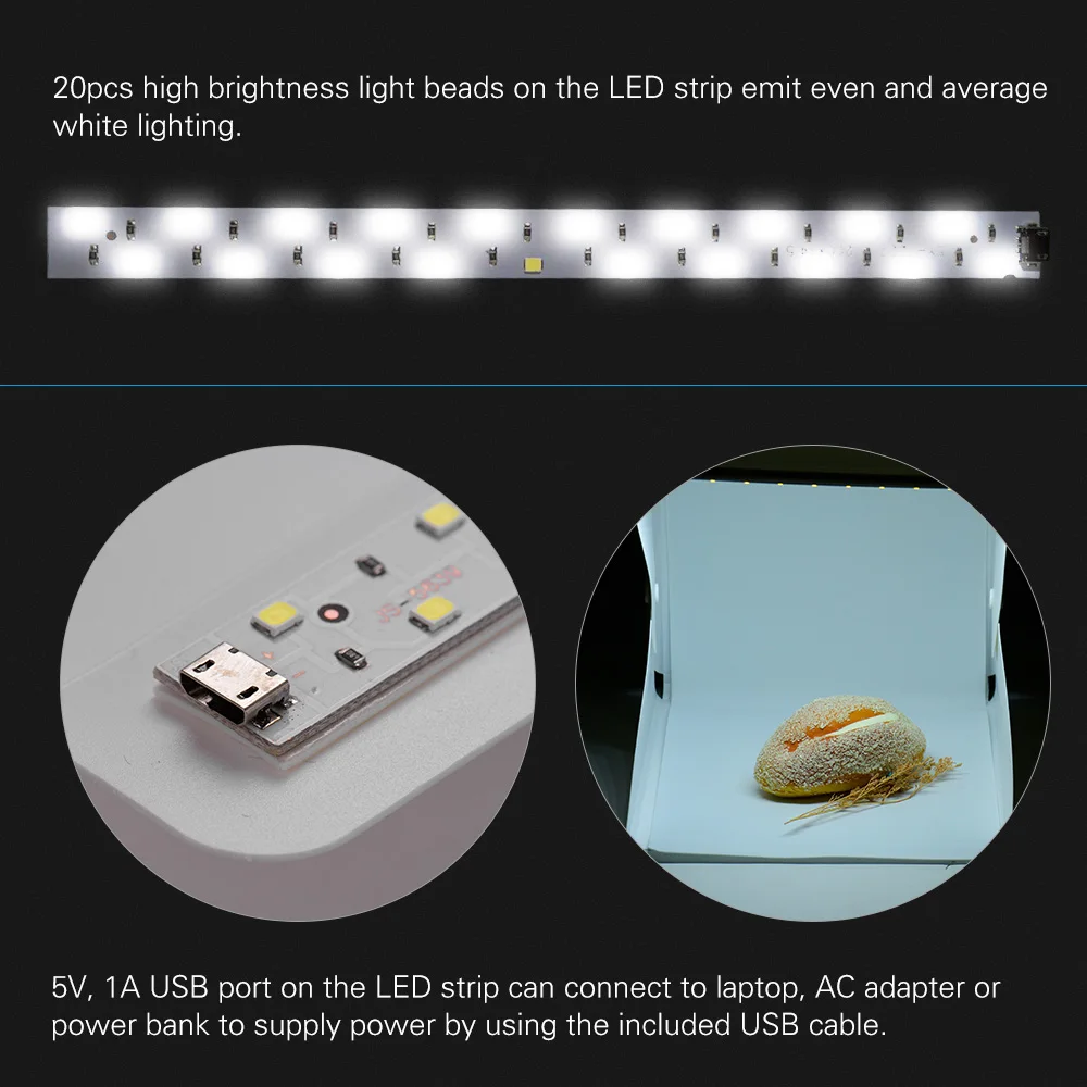 Портативный светодиодный студийный светильник DIY 6000K складная Мини палатка для