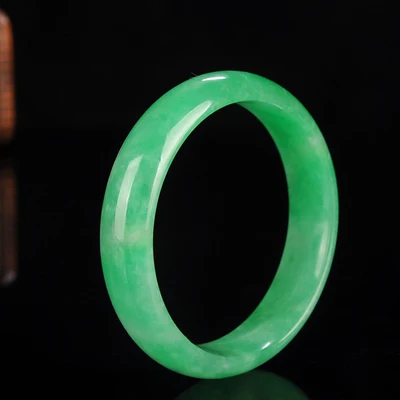 

Natural Burmese green jade 54-64mm bracelet, elegant princess jewelry, best gift for mother and girlfriend