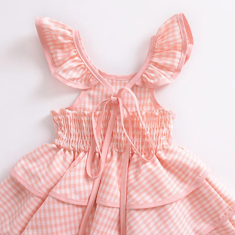 EACHIN Girls Dresses Baby Kids Girl Fashion Pink Plain Print Short Sleeve Off Shoulder Ball Gown Dress Cake Party | Детская одежда и