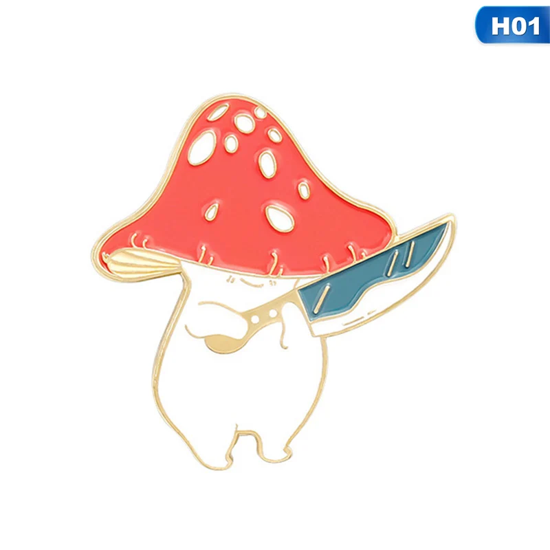 Funny Guitar Mushroom Enamel Pin Custom Accordion Brooches Bag Lapel Cartoon Cute Badge Plant Jewelry Gift for Kids Friends | Украшения и