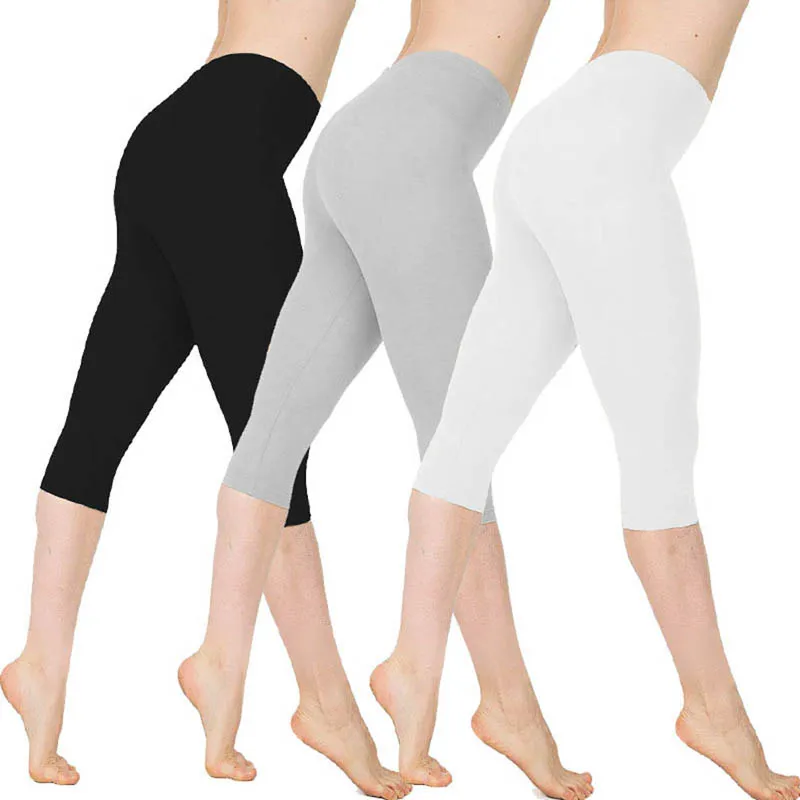 

Quick Drying Low Waist Leggings New Casual Skinny Fitting Jogging Solid Color Fashion Summer Ladies Leggings