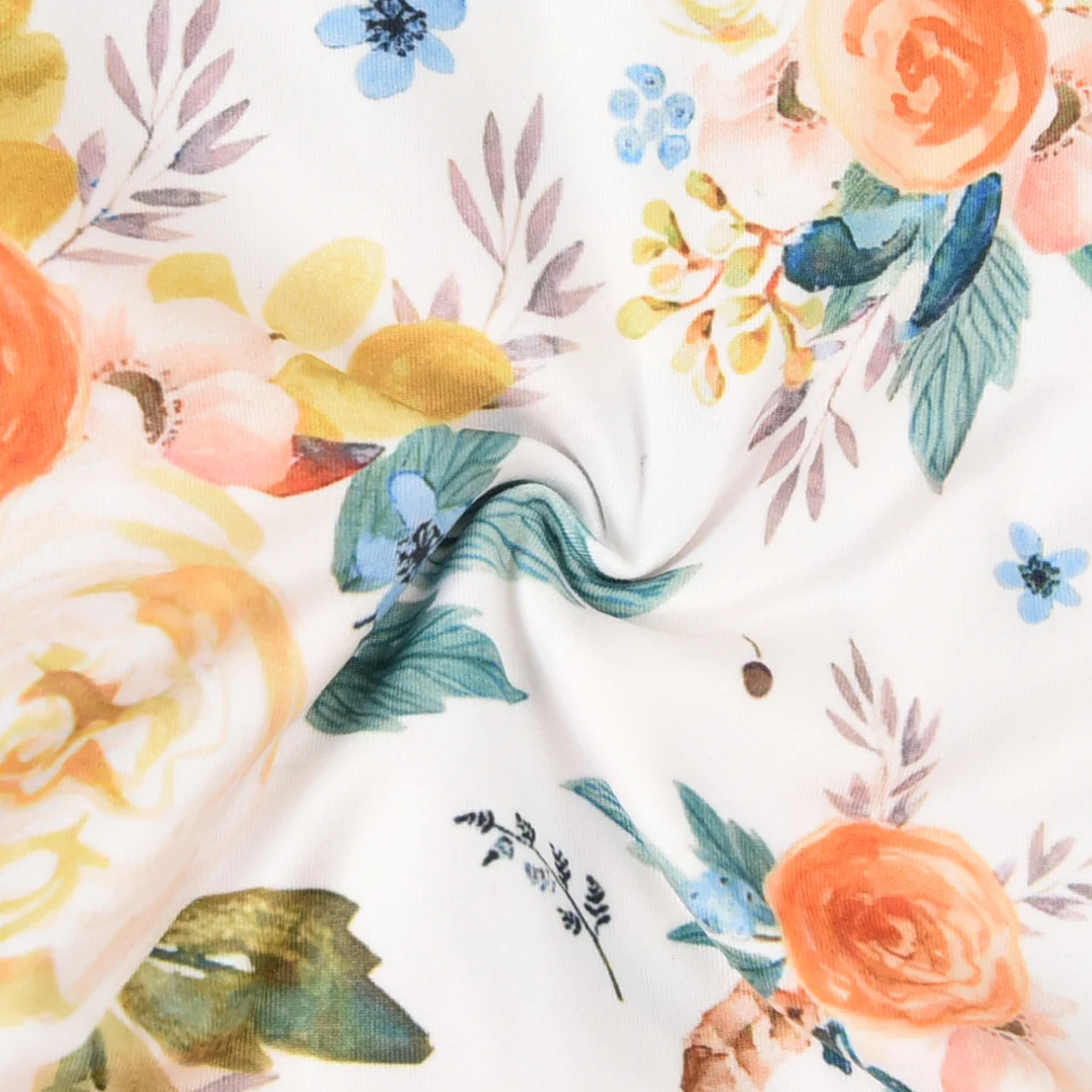 

2020 Fall Spring Newborn Toddler Girls Clothing Set Infant Long Sleeve Floral Print Hooded Pullover Sweatshirt+ Long Pants 0-18M