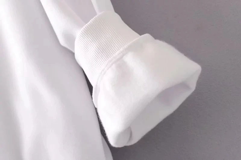 

Women Oversized Fit Long Sleeve Collared 1/4 Button Up Sweatshirt In White Embroidery Letters Pullover