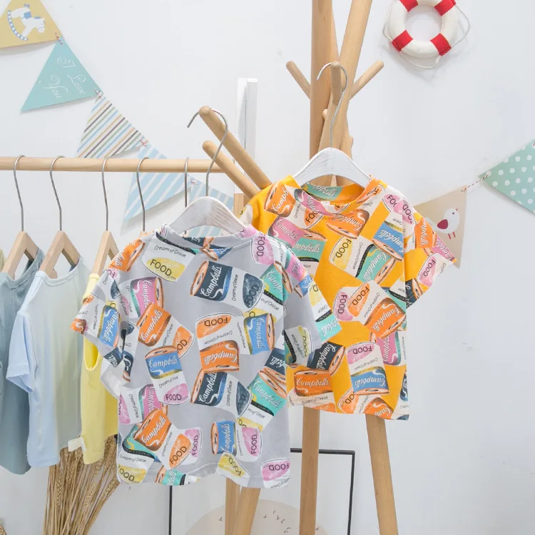 

Children's Clothing 2020 Summer New Baby Boys and Girls Casual Print T Shirt Kids Boys Fashion Top Tees Baby Clothes Girls Tees