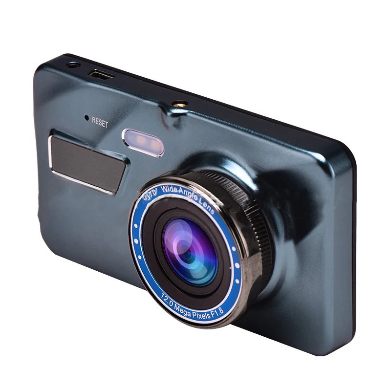 

Видеорегистратор с ночным видением, 4 дюйма, HD 1080P, 140 °, циклическая запись, видеорегистратор с двумя объективами, камера заднего вида, Автомо...