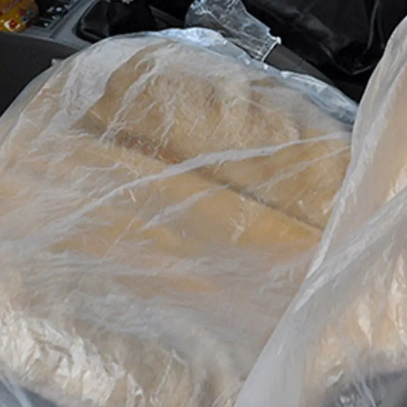 

50 Set/Lot Disposable Seat Gear and Steering Wheel Cover 3 Pcs Set Car Repair Anti-dust Clear White Plastic for Most Cars XXFF