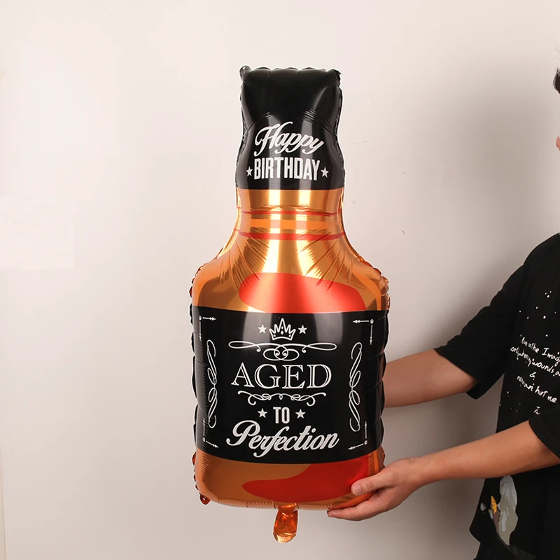 1 шт. воздушные шары из фольги в виде винной бутылки виски пивной чашки гелиевый