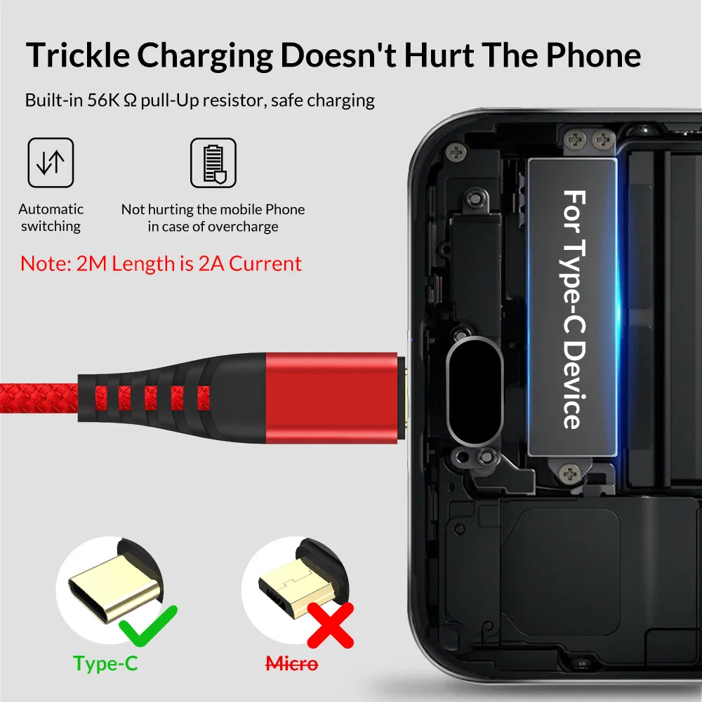 BaySerry USB Type C Cable 3A Quick Charging Type-C For Samsung S10 S9 S8 Huawei Mate 0 Xiaomi mi6 mi9 Data Cord |