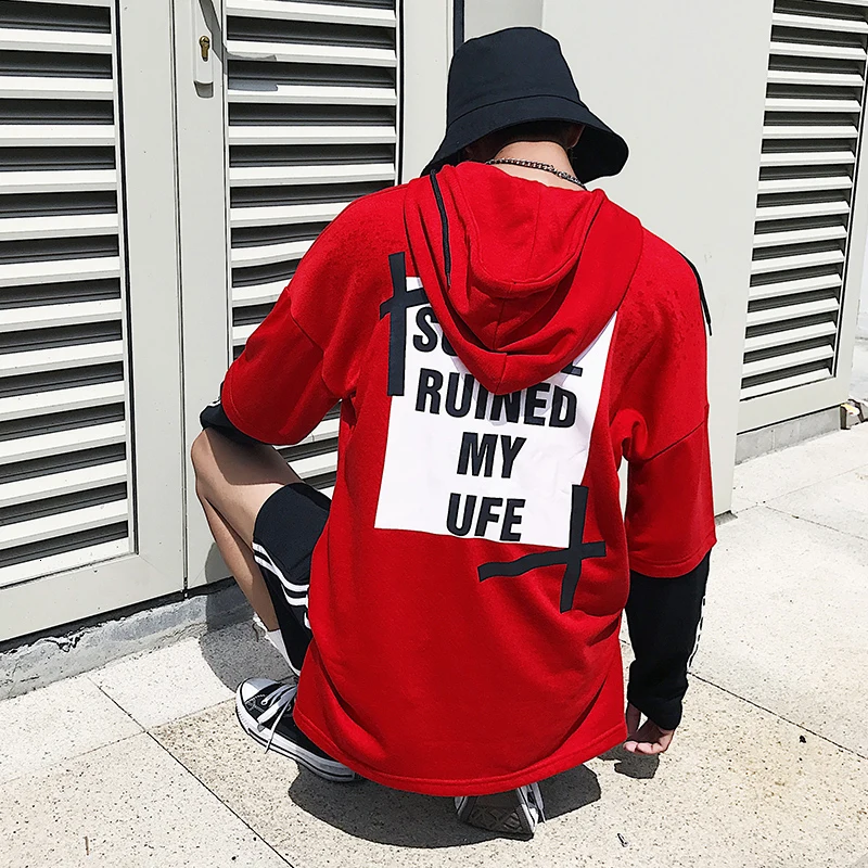 Коллекция 2019 года. Мужские толстовки с капюшоном. Свободные мужские для отдыха.
