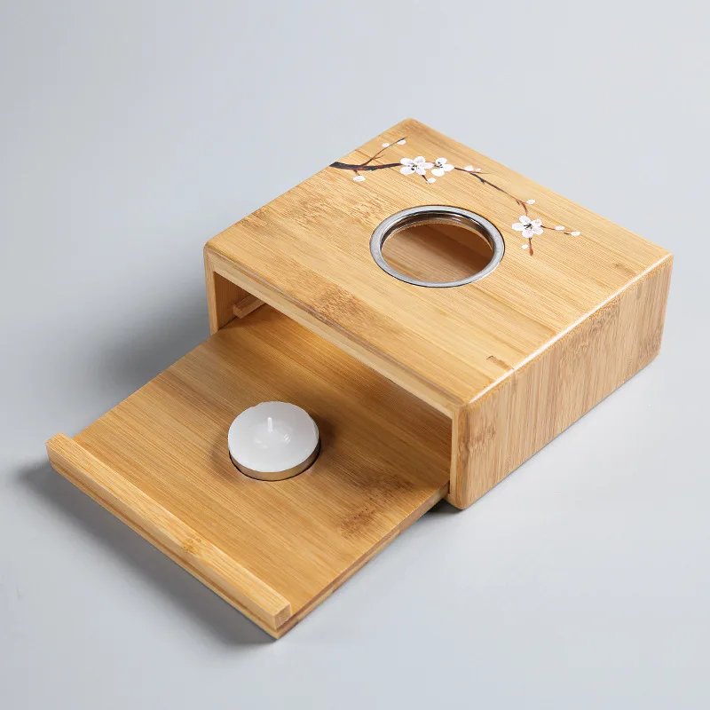 Бамбуковый подогреватель для чая подсвечник с подогревом термостат в японском