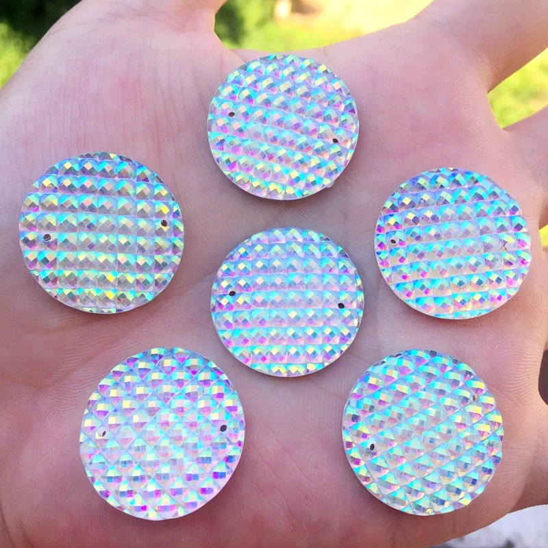12 шт 25 мм круглые смолы 2 отверстия кнопки Стразы хрустальные каменные бусины