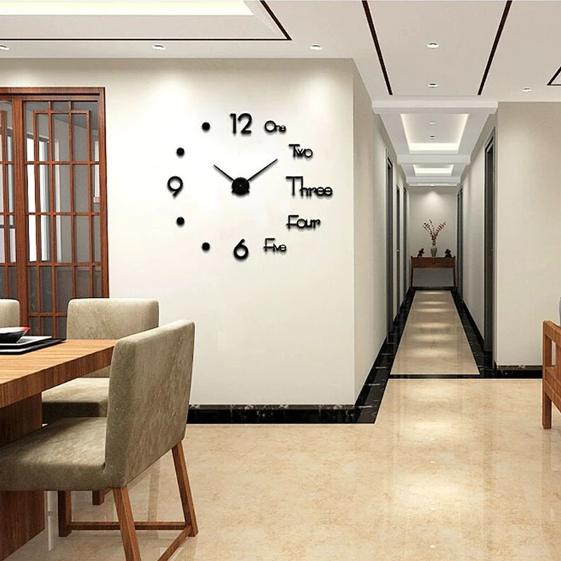 Современный дизайн DIY настенные часы Модные Акриловые 3D для дома спальни Studyroom