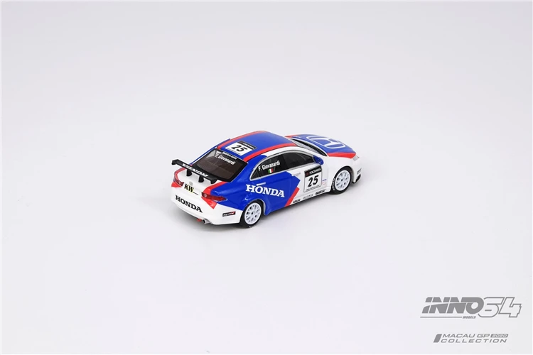 INNO64 1:64 HONDA ACCORD Euro-R (CL7) #25 JAS MOTORSPORT Diecast Model Car | Railed/Motor/Cars/Bicycles
