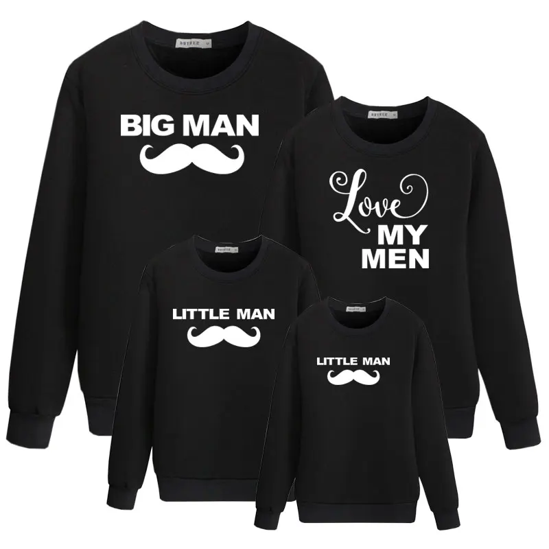 Little man и big Одинаковая одежда для семьи футболка с надписью про любовь папа mommy and me