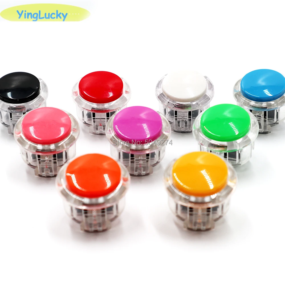 

yinglucky 10pcs / lot transparent Arcade button 30mm button replace SANWA OBSF-30 OBSN-30 OBSC-30 JAMMA "