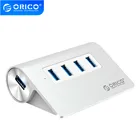ORICO новый Mac дизайн мини высокое качество Высокоскоростной Алюминиевый 4 порта USB 3,0 концентратор (M3H4-V1-SV)
