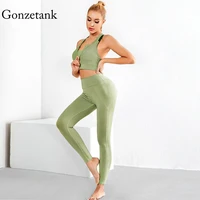 2021 new spring summer front zipper beautiful back striped sports bra invisible pockets breathable yoga two piece yoga suit