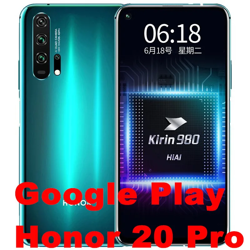 В наличии новая модель Honor 20 Pro Смартфон Android 9 0 8 ГБ ОЗУ 256 Гб ПЗУ 6 26 МП 2340 &quotips 1080 X