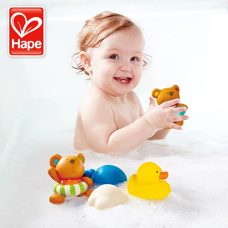 Игрушки для ванной Hape водная игрушка Тедди и его друзья детский подарок детей