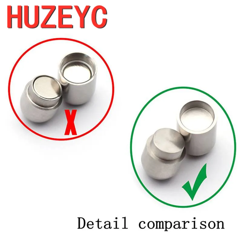 10pcs/Lot Wholesale 6MM Stainless Steel Solid Magnetic Clasps Leather Cord Bracelet Magnet Buckle DIY Jewelry Making Accessories