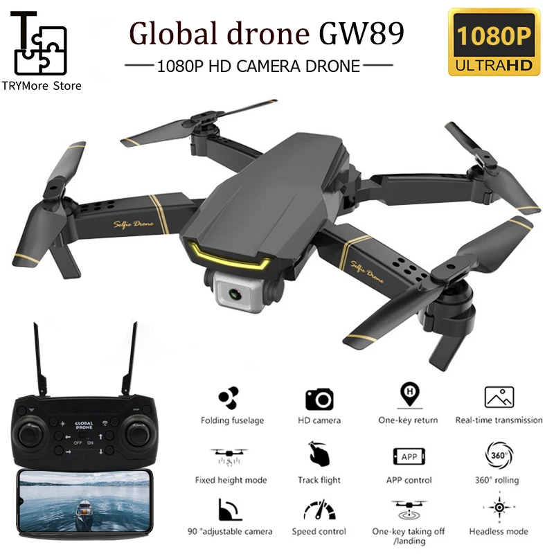

Global Drone Gw89 Folding Aerial Drone With 1080p Hd Camera Gravity Sensor Long-lasting Quadcopter Vs E58 Gd89