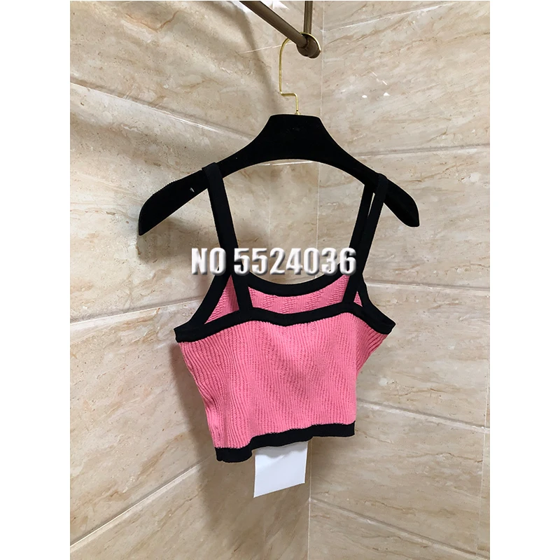 

Knit Tank Top Soild Crop Tops Women Summer Fashion Casual Top Sleeveless Cropped Vest