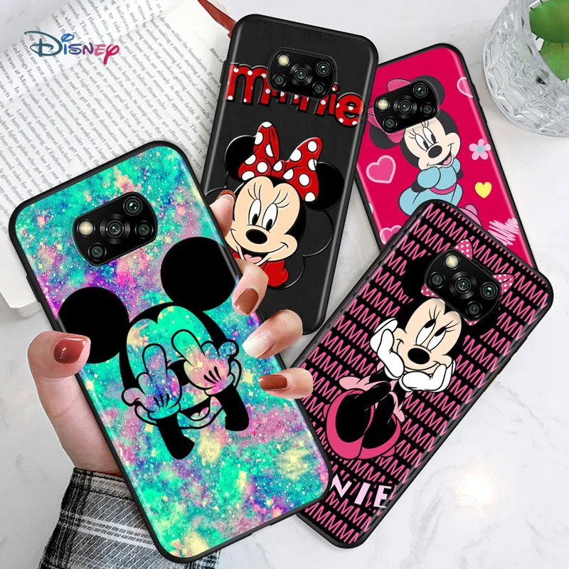 

Disney Cartoon Animation Lovely Mickey Mouse For Xiaomi Poco C3 M3 M2 X3 NFC X2 F3 F2 F1 Mi Play A3 A2 Pro Soft Black Phone Case