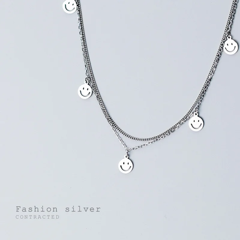 Цепочка Женская многослойная из серебра 925 пробы с подвеской в виде