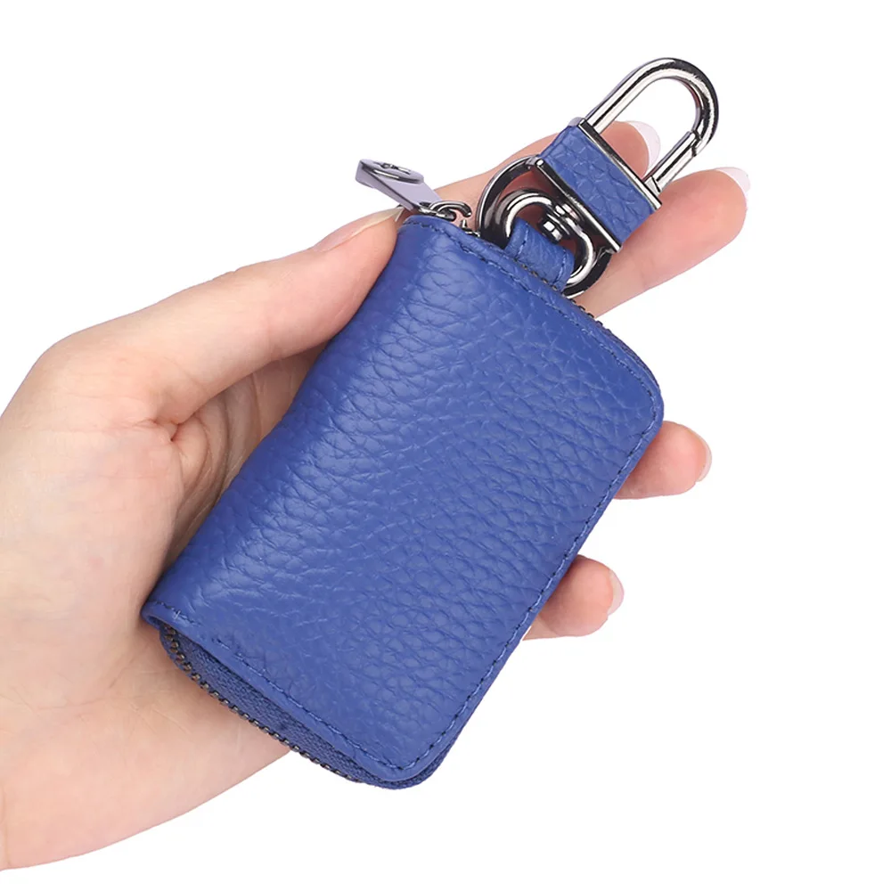WESTCREEK Brand Genuine Leather Car Key Wallet Metal Zipper Organizer Keychain Housekeeper Cars Holder Chain | Багаж и сумки
