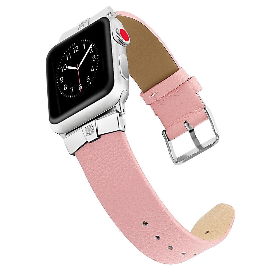 

Ремешок из коровьей кожи для Apple Watch Band 42 мм 44 мм, сменный Браслет для iwatch Series 5 4 3, аксессуары для часов 40 мм 38 мм