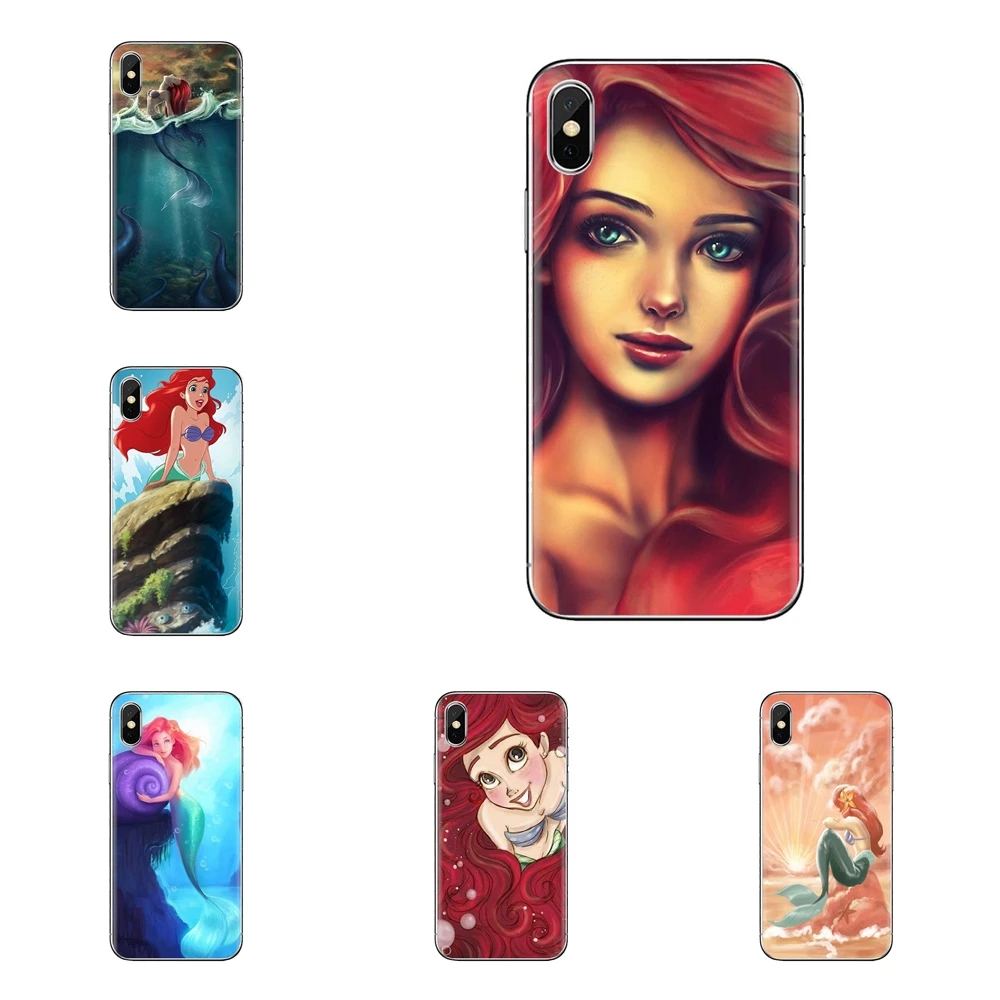 Transparent Soft Cover Ariel Sea Princess Mermaid Girls For Xiaomi Redmi 4 3 3S Pro Mi3 Mi4 Mi4i Mi4C Mi5 Mi5S Mi Max Note 2 |