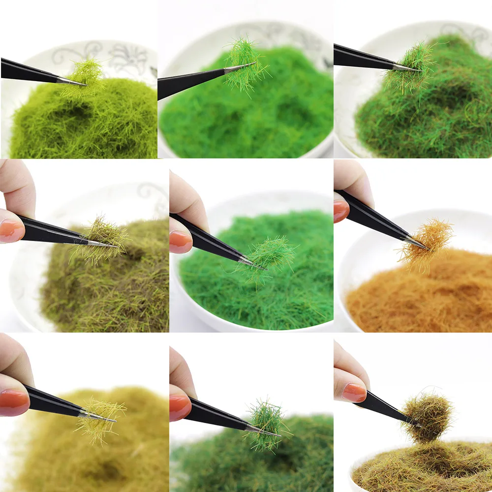 

5MM Static Grass Turf Miniature Flock Nylon Lawn Powder For HO N Building Landscape Scene Model Railway Layout