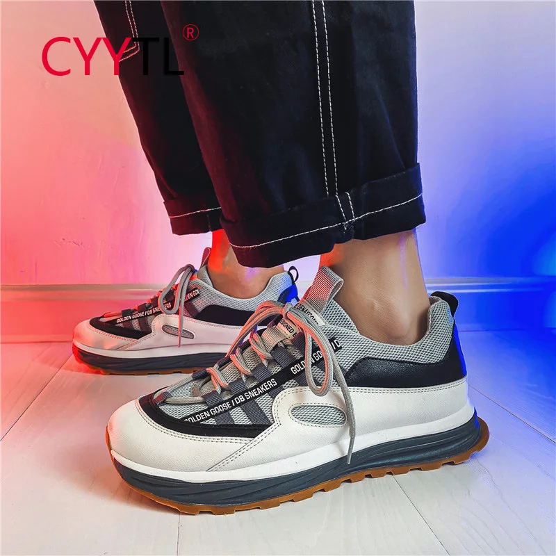 

CYYTL Teenager Boys Platform Shoes Increased Skateboarding Outdoor Walking Sneakers for Men Students Sports Casual Tennis