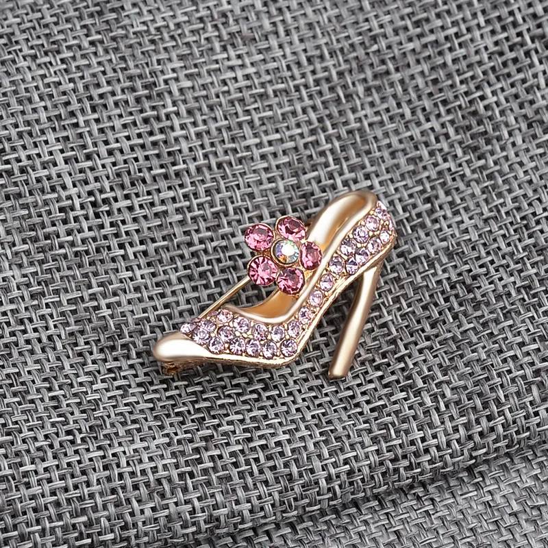 

OE Fashion Trend Creative Zircon Women High-heeled Shoes Brooch Clothing Accessories
