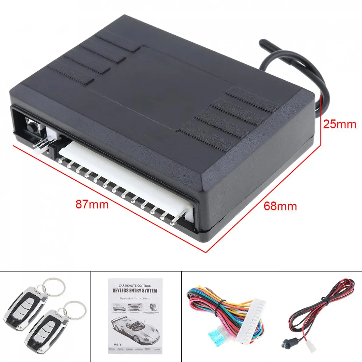 Универсальная автомобильная сигнализация 12 В автомобильный комплект