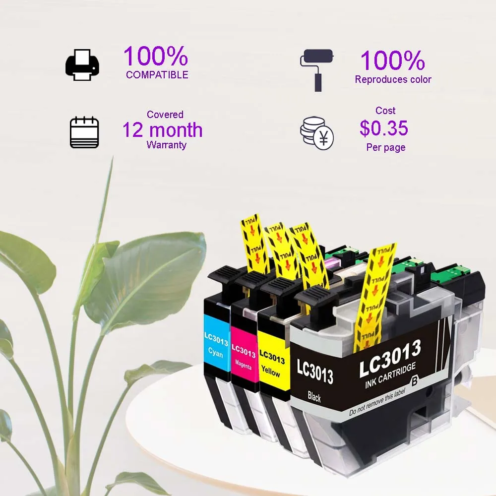 4PK совместимый с LC3013 цветной чернильный картридж для Brother