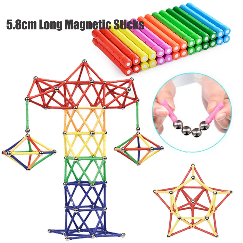 3D Магнитный конструктор магнитный дизайнерский набор магнитные палочки