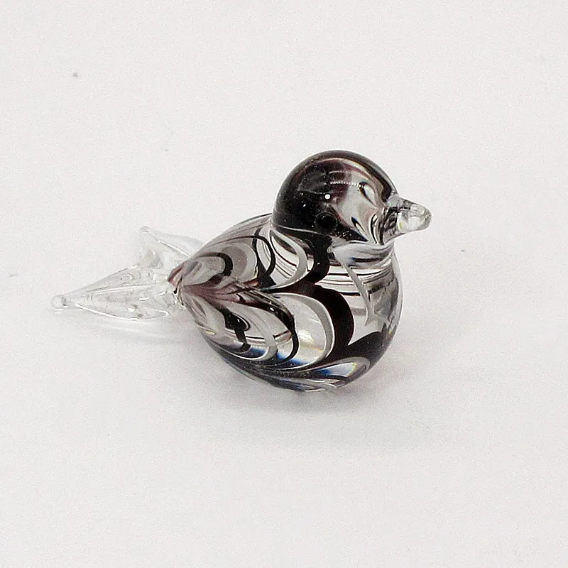 Custom New Handmade Mini Hook Wire Feather Design Glass Bird Figurine Easter Lovely Small Animal Ornament Home Decor Accessories | Дом и сад