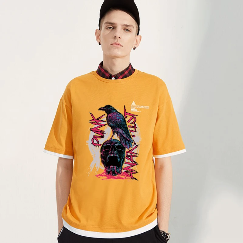 Модный Панк Череп Железный патч для одежды наклейки на футболку термоперенос