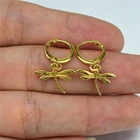 2021 новые Гальванические AAA микро кубический цирконий инкрустированные животные насекомое маленькие стрекозы серьги ювелирные изделия женские подарки мужские подарки