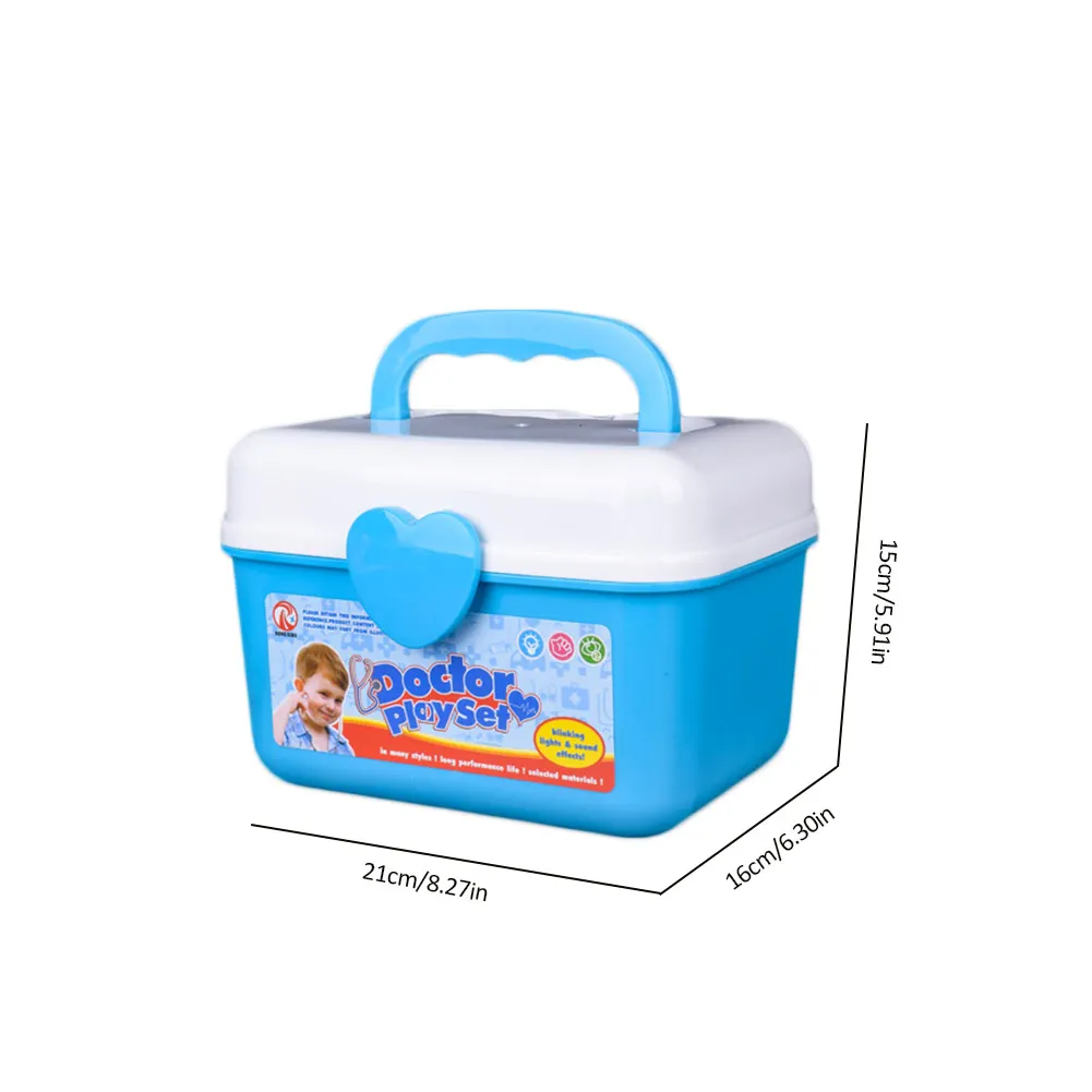 

Children's Simulation Mini Doctor Toy Kit 28 Pieces Pretend Toys Dentist Medical Dress Up Nurse Uniforms With Portable Box Gift