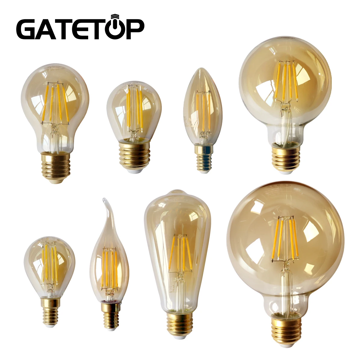

Gold Glass Led Bulb Retro Edison Lamp E14/e27/b22 Warm Home Decoration Vintage Lampe En Verre Flexible Lighting