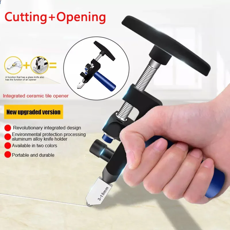 Manual Tile Mirrors Cutter Multi-Functional Glass Cutter Set Ceramic Tile Opener Easy Glass Tile Cutter Alloy 8pcs/set Multitool