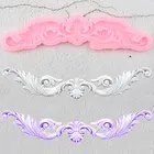 Барочная рельефная силиконовая форма для прокрутки, 3D листья, кекс, Topper инструменты для украшения тортов из мастики, конфетная форма для шоколадной мастики