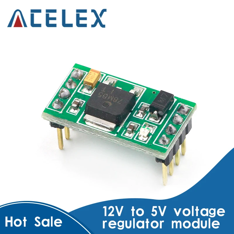 Модуль регулятора напряжения от 12 В до 5 источник питания постоянного тока чип