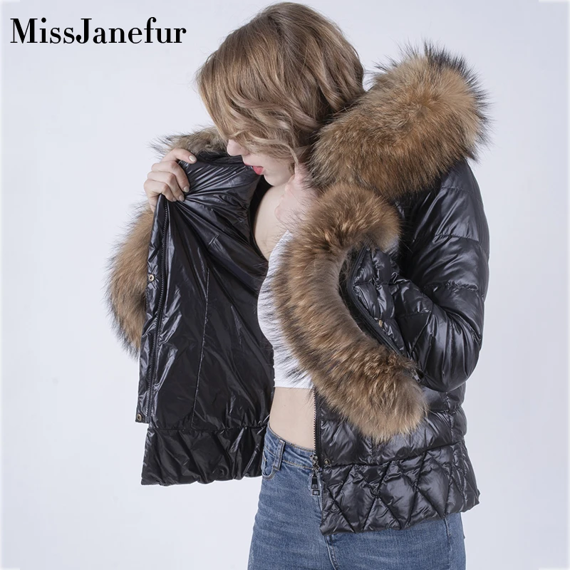 Real Fur Coat Natural Fox Fur Collar 2019 Winter Jacket Women Loose Short Down Coat White Duck Down Jacket Thick Warm Down Parka enlarge