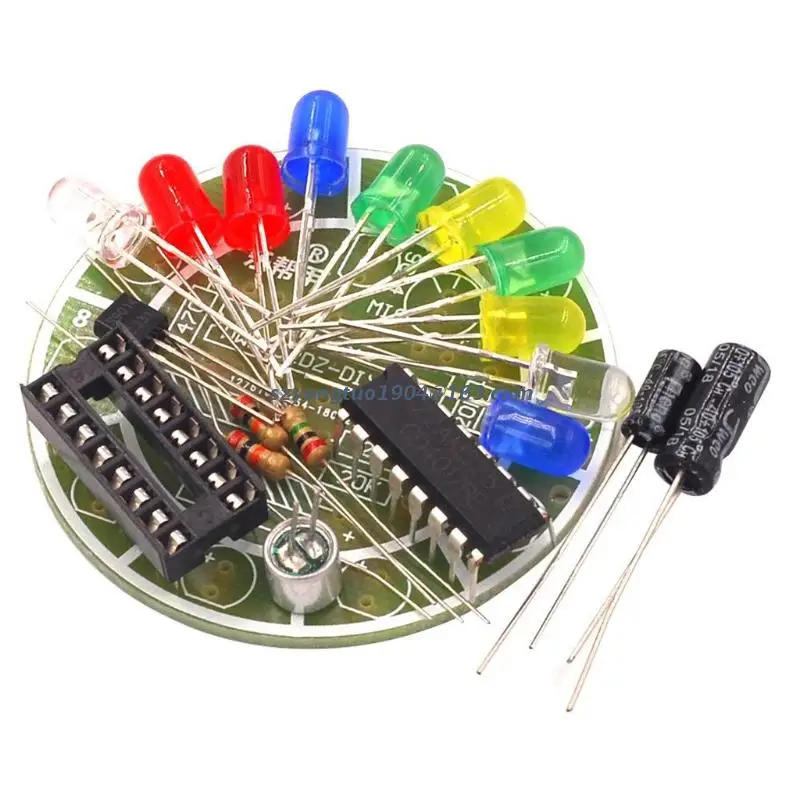 

P82D LED VU Meter with10 Flashing Light Voice Control Light 5 Colors DIY Tool Coloful