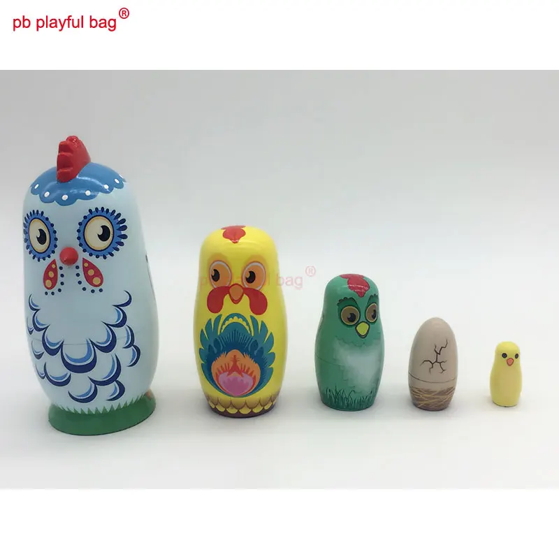 PB игривая сумка пятислойная ручная роспись Цыпленок животные русские куклы