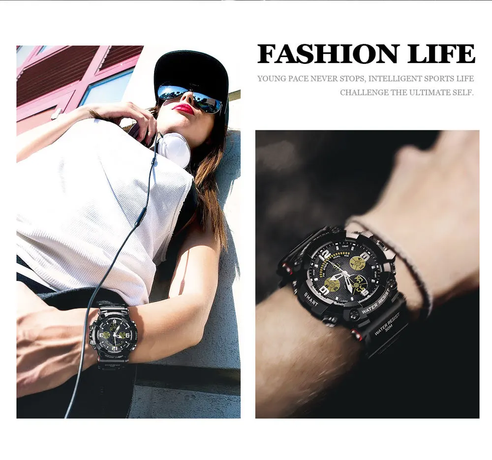 New Men's Quartz Outdoor Sports Watch Support Mobile Phone Bluetooth Pedometer Christmas Gift Birthday Gift