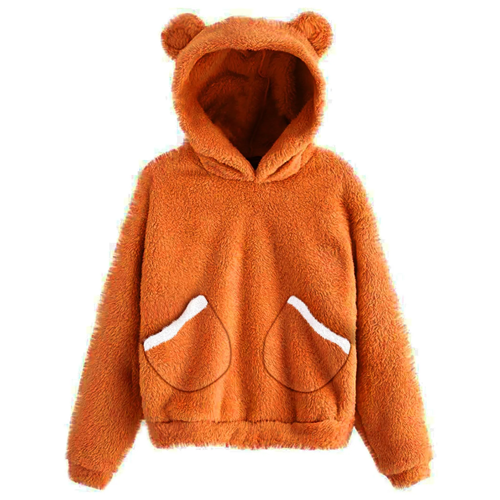 

Bear Eares Harajuku Women Long Sleeve Fleece Sweatshirt Warm Bear Shape Fuzzy Hoodie Pullover South Side Serpents Hoodie